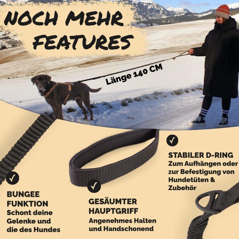 2-in-1 Hundeleine zum anschnallen – Bild 8